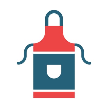 Apron Glyph Two Color Icon Design vector