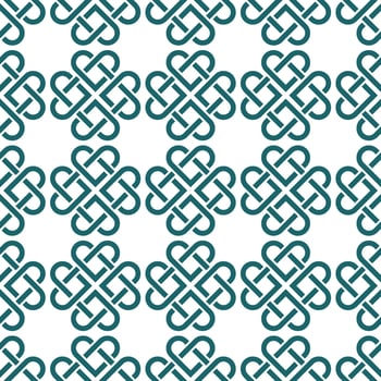 Seamless geometric pattern with a Celtic style vector