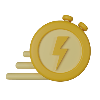 Flash Sale 3D Render Icon Illustration png