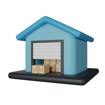 Warehouse 3D Render Icon Illustration png