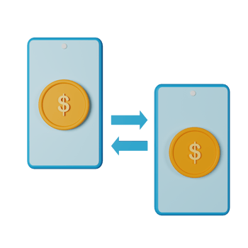 Money Transfer 3D Icon Illustration png