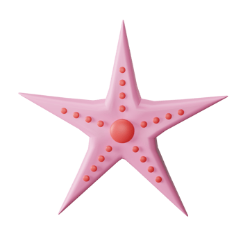 Starfish 3D Icon Illustration png