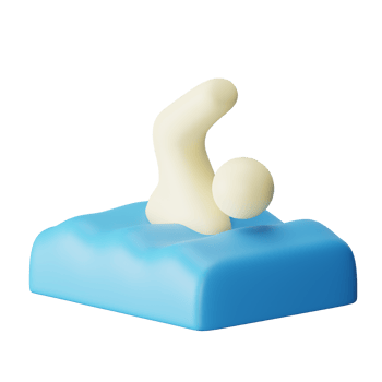 Swimming 3D Icon Illustration png