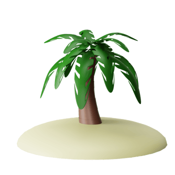 Palm Tree 3D Icon Illustration png