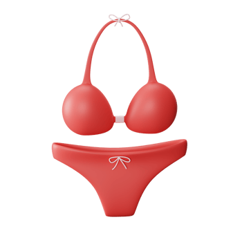 Bikini 3D Icon Illustration png