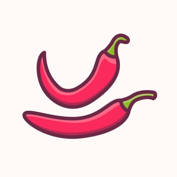 Red Chili pepper Illustration, Vegetable healthy food vector illustration