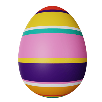 Easter Egg 3D Icon Illustration png