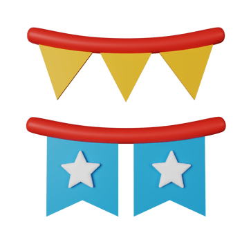Independence Day 3D Icon Illustration png
