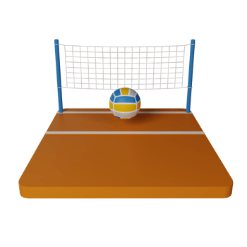 Volleyball 3D Icon Illustration png