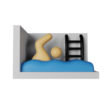 Swimming 3D Icon Illustration png
