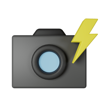 Cameraa Flash 3D Icon Illustration png