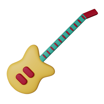 Guitar 3D Illustration png