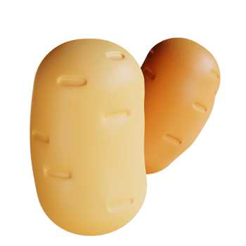 Potato 3D Icon Illustration png
