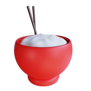 Rice 3D Icon Illustration png