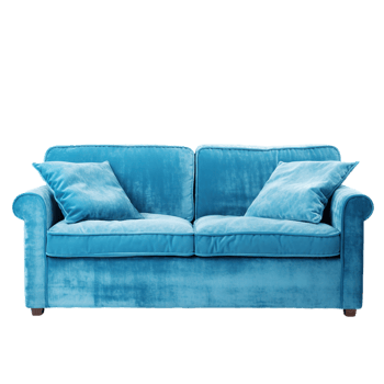 AI generated leather sofa on transparent background PNG image