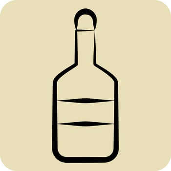 Icon Bottle. related to Sea symbol. hand drawn style. simple design editable. simple illustration vector