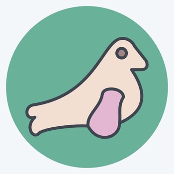 Icon Seal. related to Sea symbol. color mate style. simple design editable. simple illustration vector