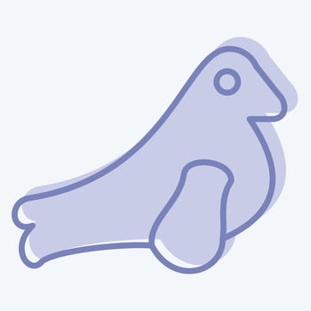 Icon Seal. related to Sea symbol. two tone style. simple design editable. simple illustration vector