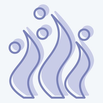 Icon Seaweed. related to Sea symbol. two tone style. simple design editable. simple illustration vector