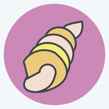 Icon Shell. related to Sea symbol. color mate style. simple design editable. simple illustration vector