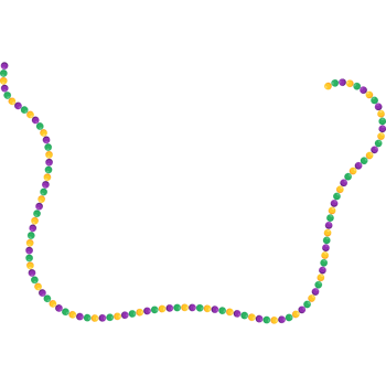 beads necklace mardi gras color png