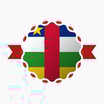 Creative Central African Republic Flag Emblem Badge vector