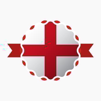 Creative England Flag Emblem Badge vector