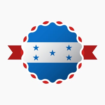 Creative Honduras Flag Emblem Badge vector