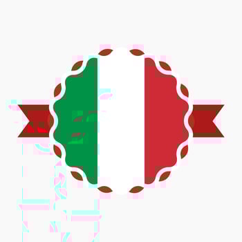 Creative Italy Flag Emblem Badge vector