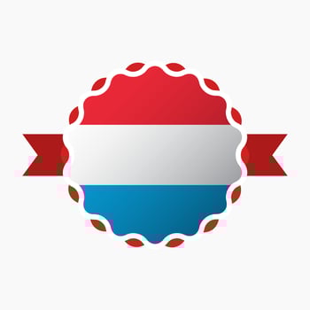 Creative Luxembourg Flag Emblem Badge vector