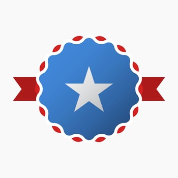 Creative Somalia Flag Emblem Badge vector