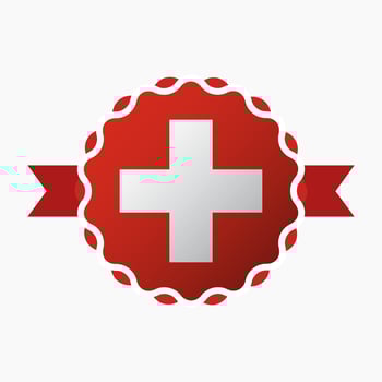 Creative Switzerland Flag Emblem Badge vector