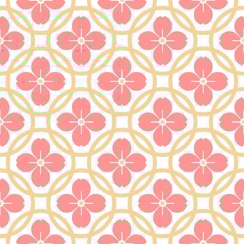 Seamless geometric pattern with Chinese and Japanese style vector