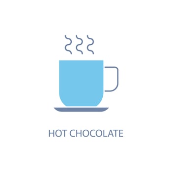 hot chocolate concept line icon. Simple element illustration. hot chocolate concept outline symbol design. vector
