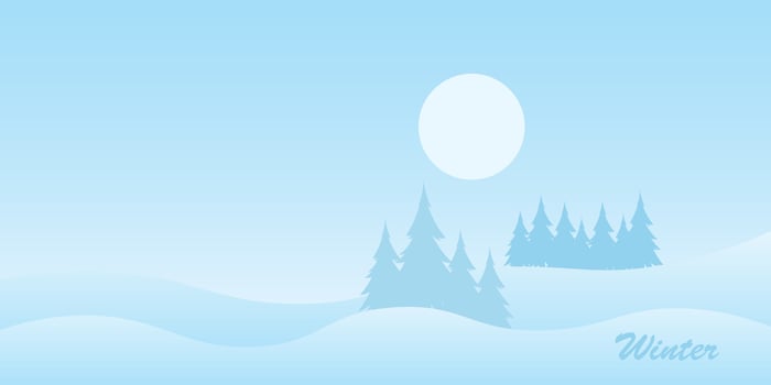 Vector design background for snow-covered winter mountain views.