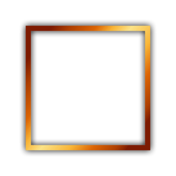 gold color rectangle with shadow png
