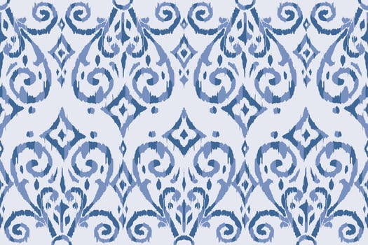 Floral vintage seamless pattern for retro wallpapers. Enchanted Vintage Flowers. Frozen Elsa winter inspired. Design for wrapping paper, wallpaper, fabrics and fashion clothes. Ikat pattern. vector