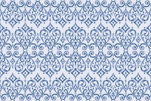Floral vintage seamless pattern for retro wallpapers. Enchanted Vintage Flowers. Frozen Elsa winter inspired. Design for wrapping paper, wallpaper, fabrics and fashion clothes. Ikat pattern. vector