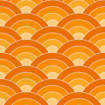 Orange shade of Japanese wave pattern background. Japanese seamless pattern vector. Waves background illustration. for clothing, wrapping paper, backdrop, background, gift card. vector
