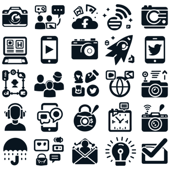 Social media icons PNG file