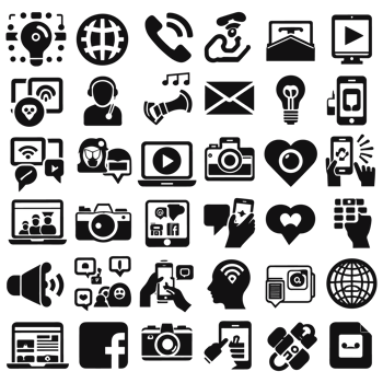 Social media icons PNG file