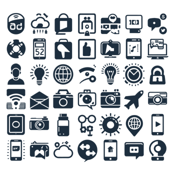 Social media icons PNG file