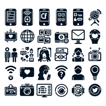 Social media icons PNG file