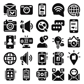 Social media icons PNG file