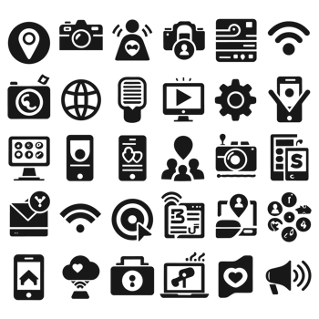 Social media icons PNG file