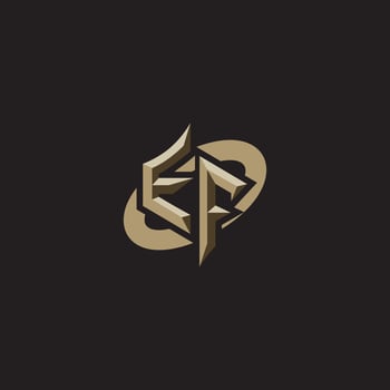 EF initials concept logo professional design esport gaming vector