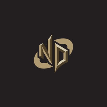 ND initials concept logo professional design esport gaming vector