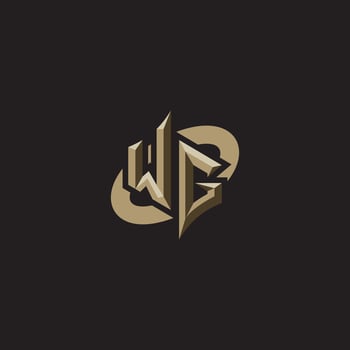 WG initials concept logo professional design esport gaming vector