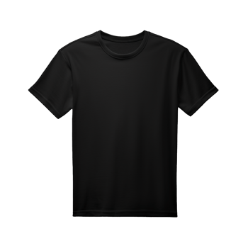 AI generated Black tshirt isolated on transparent background png