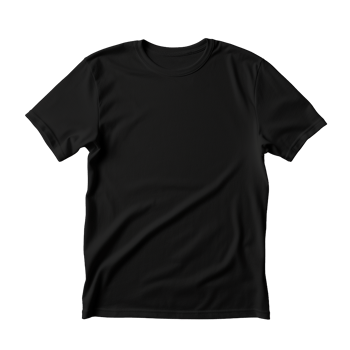 AI generated Black tshirt isolated on transparent background png